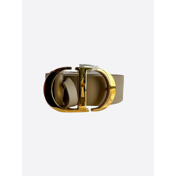Dior Tan Leather Gold Buckle Belt - Picture 1 of 5